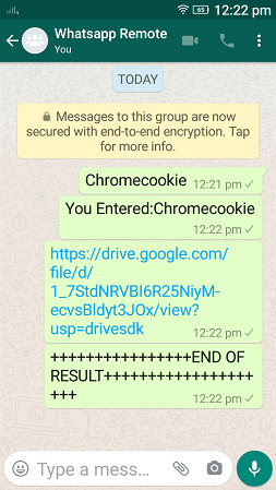 Chromecookie command, whatsapp cloud remote